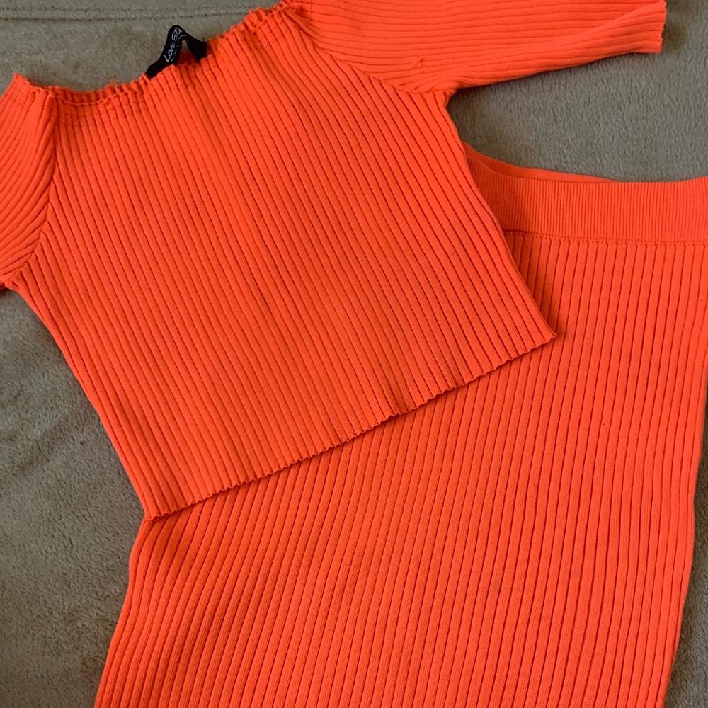 Neon orange two pieces outfit